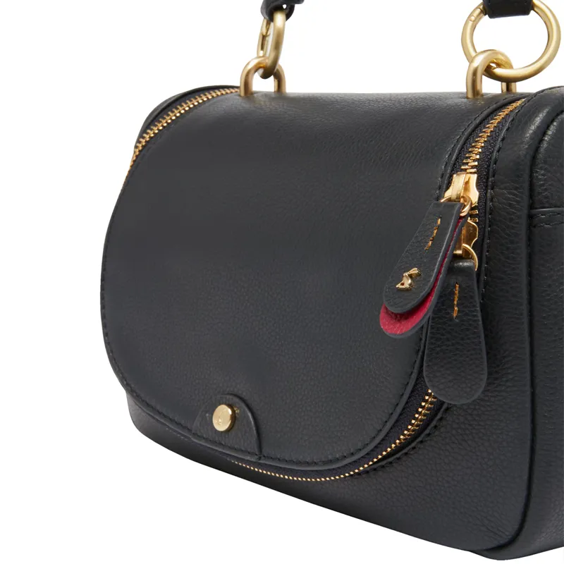 Joules Dudley Leather Cross Body Bag French Navy