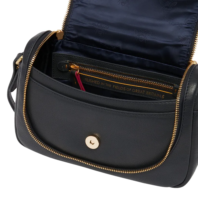 Joules Dudley Leather Cross Body Bag French Navy