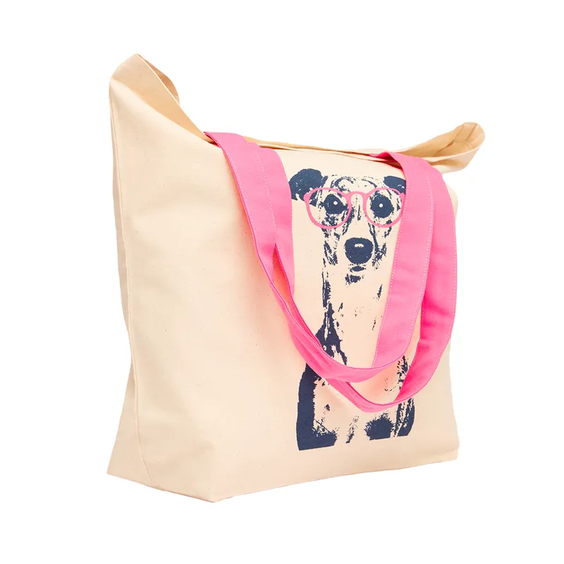Joules Lulu Shopper Printed Tote Bag - Dog Glasses-2