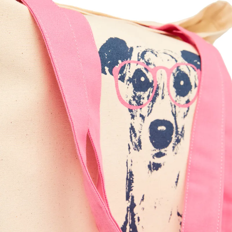 Joules Lulu Shopper Printed Tote Bag - Dog Glasses-3