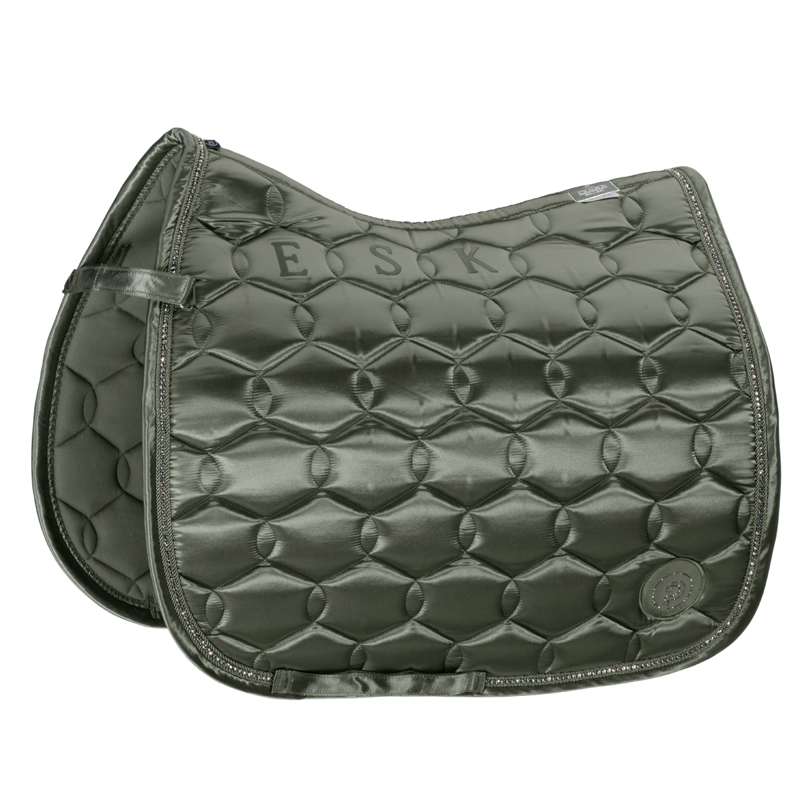 Eskadron Satin Crystal Dressage Saddle Cloth Platinum AW22 - Ash Green