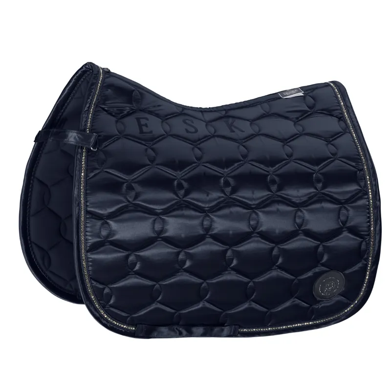Eskadron Satin Crystal Dressage Saddle Cloth Platinum AW22 - Navy