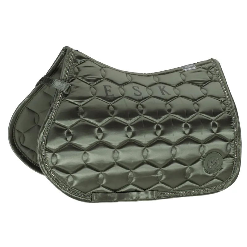 Eskadron Satin Crystal GP/Jump Saddle Cloth Platinum AW22 - Ash Green