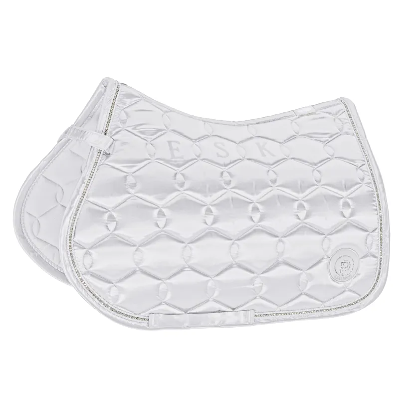 Eskadron Satin Crystal GP/Jump Saddle Cloth Platinum AW22 - White