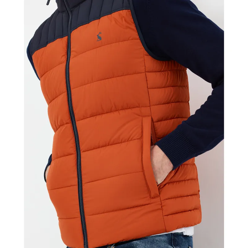 Joules Go To Padded Gilet - Burnt Orange-3