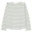 Joules Aubree Button Shoulder Jersey Top - Cream Green Stripe