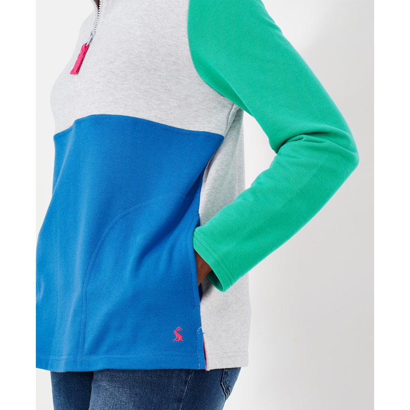 Joules Pip Casual Half Zip Sweatshirt - Grey Hotch Potch-3