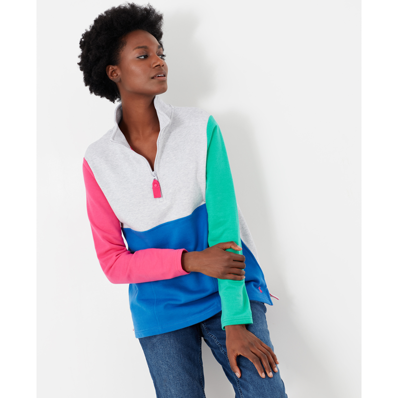 Joules Pip Casual Half Zip Sweatshirt - Grey Hotch Potch-2