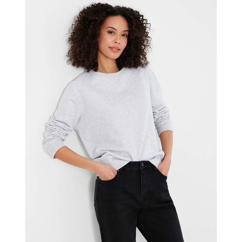 Joules Monique Crew Neck Sweatshirt - Grey Marl-1
