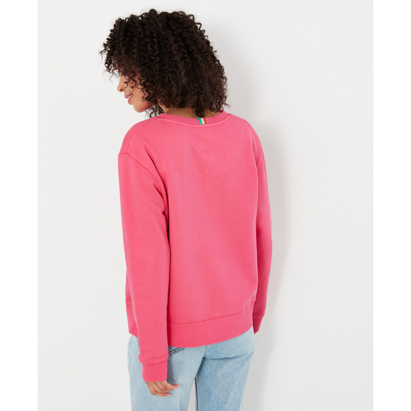Joules Monique Garment Dyed Crew Neck Sweater - Fuschia Pink-2