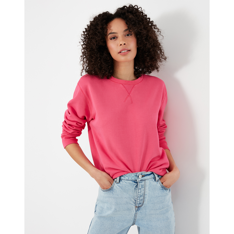 Joules Monique Garment Dyed Crew Neck Sweater - Fuschia Pink-1