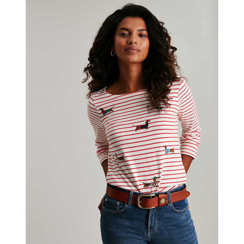 Joules Harbour Luxe Long Sleeve Jersey Top - Family Christmas-1