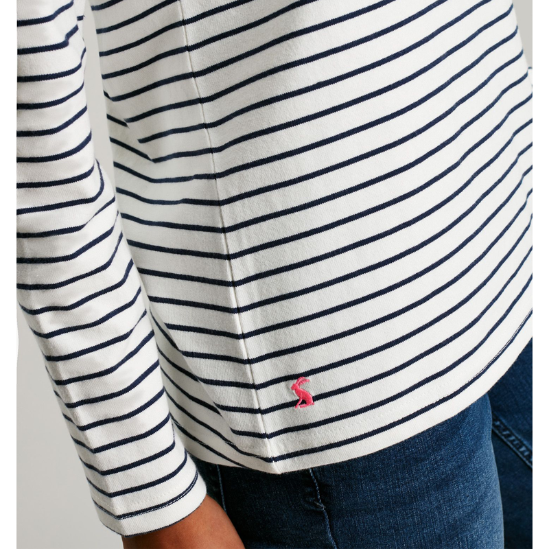 Joules Harbour Luxe Long Sleeve Jersey Top - Christmas Harbour-3