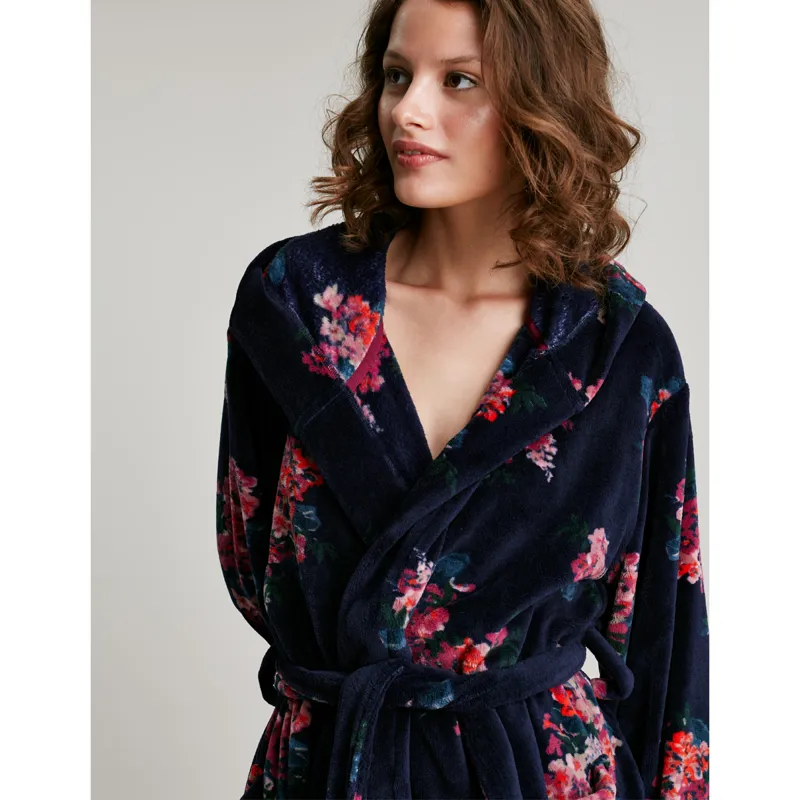 Joules Rita Dressing Gown - Navy Floral-4