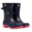 Joules Molly Mid Height Printed Wellies - Navy Rainbow Dog