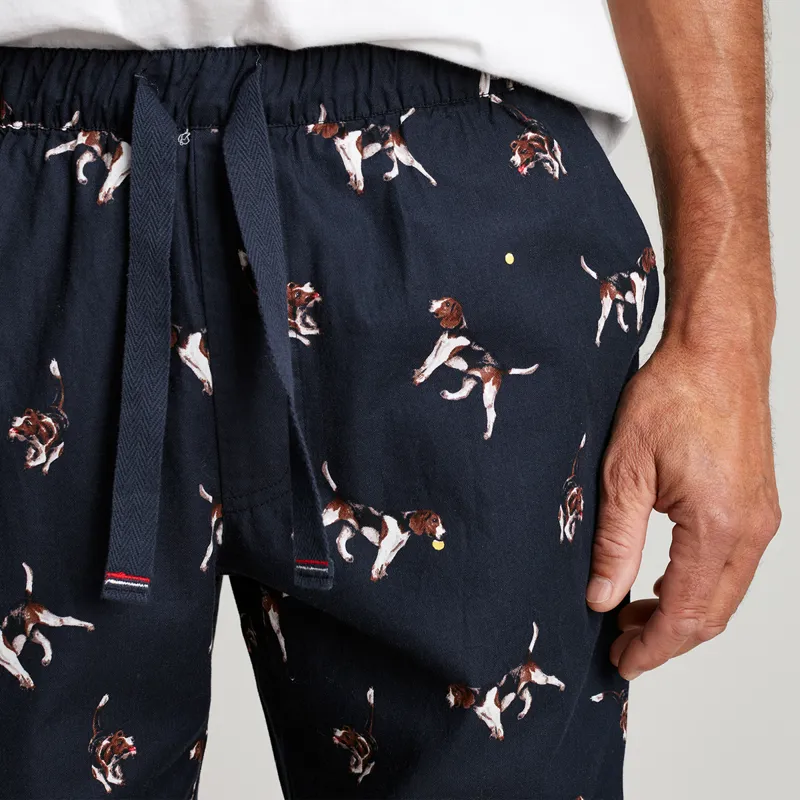 Joules Dozer Printed Lounge Bottoms - Navy-3