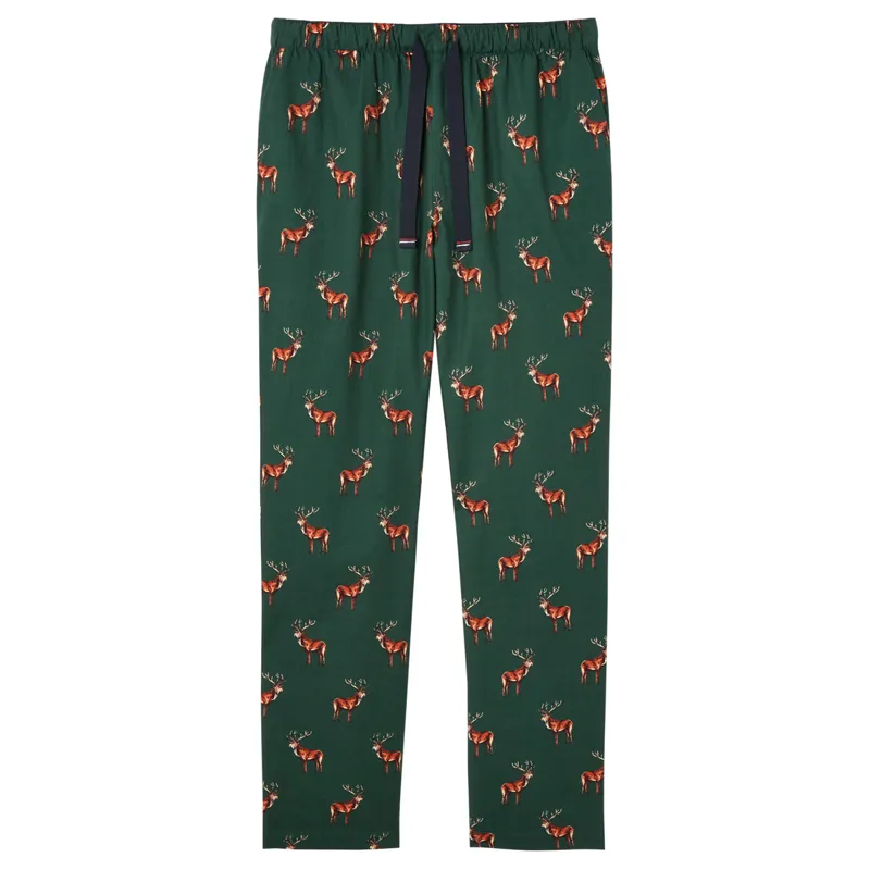Joules Dozer Printed Lounge Bottoms - Green Stag