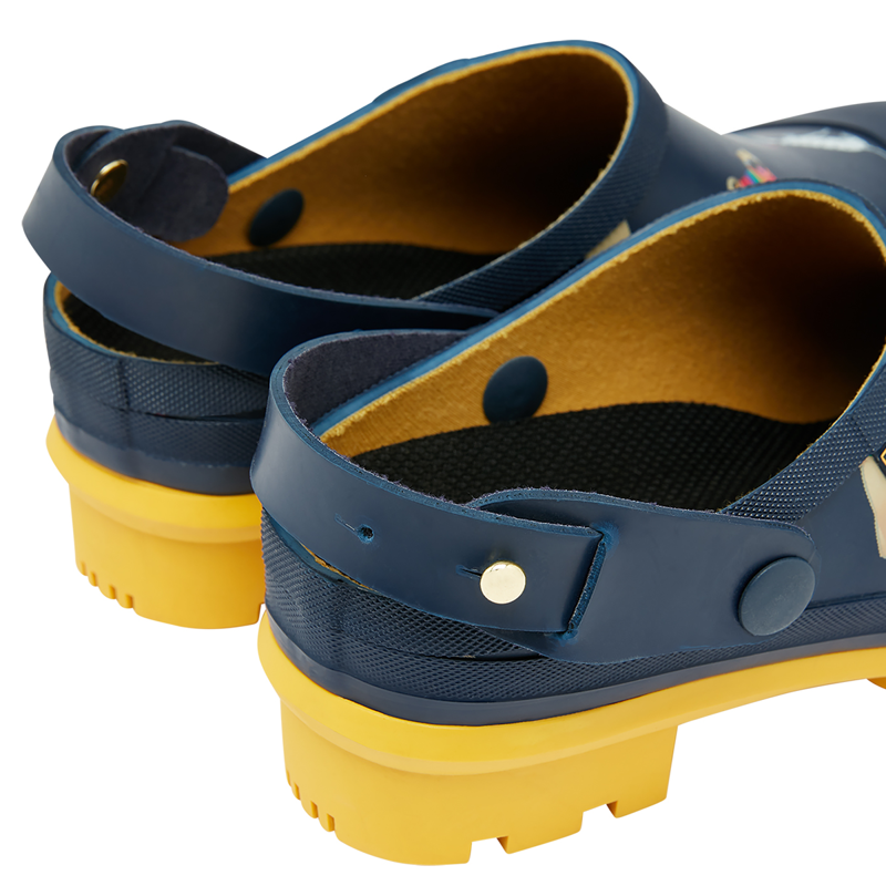 Joules Printed Welly Clogs With Backstrap - Navy Rainbow Dog-2