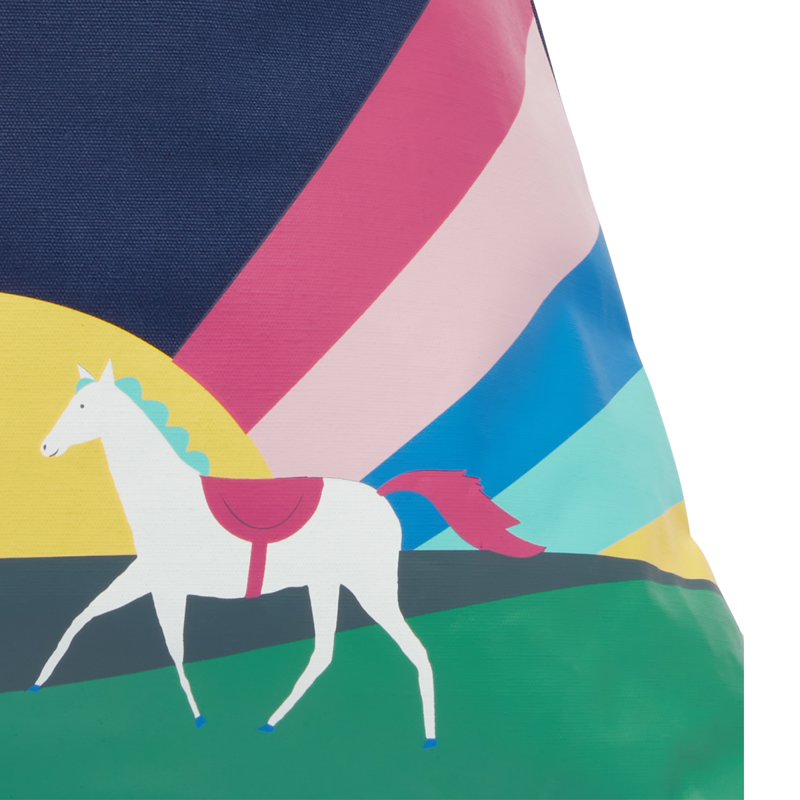 Joules Active Canvas Drawstring Bag - Blue Gem-3