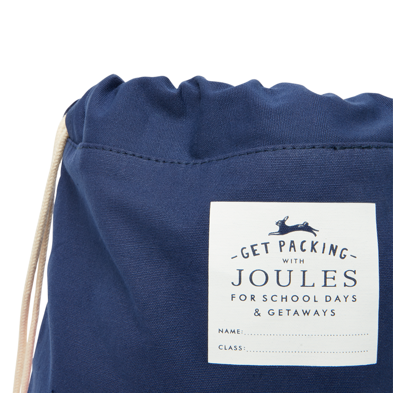 Joules Active Canvas Drawstring Bag - Blue Gem-2