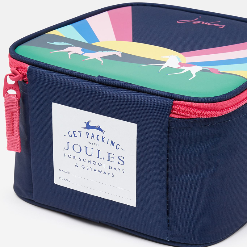 Joules Munch Lunch Bag - Blue Horse-1