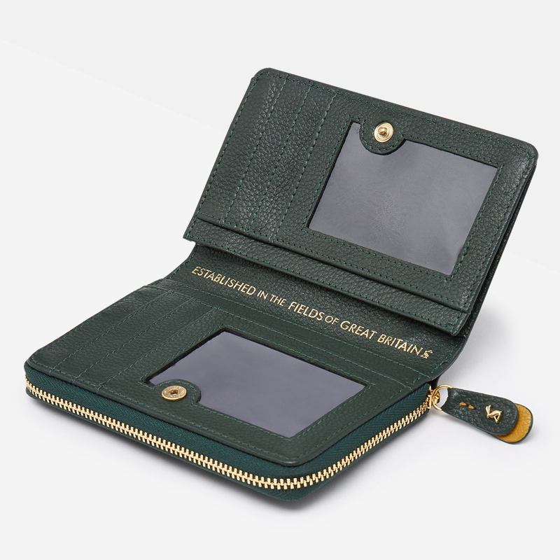 Joules Dudley Leather Purse - Green-2