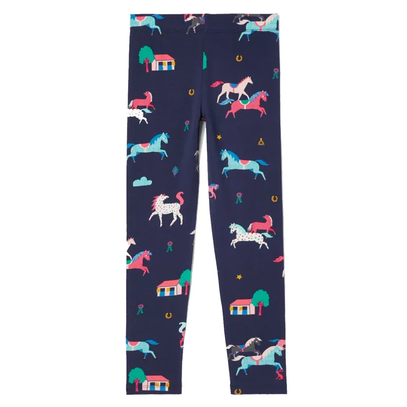 Joules Deedee Printed Leggings - Navy Ponies