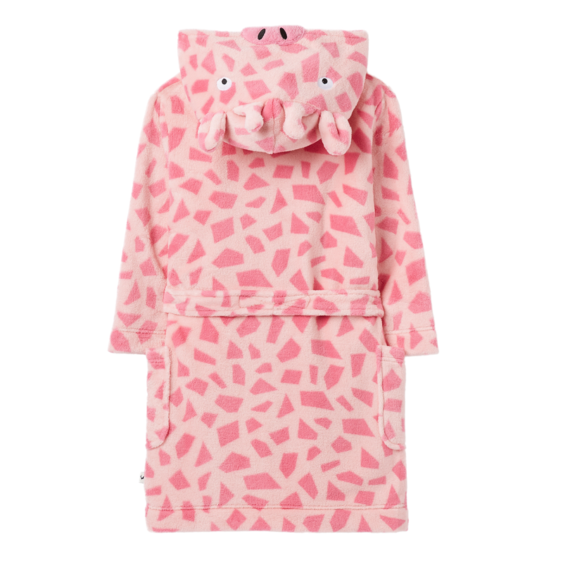 Joules Lazydays Teddy Dressing Gown - Pink Giraffe-1