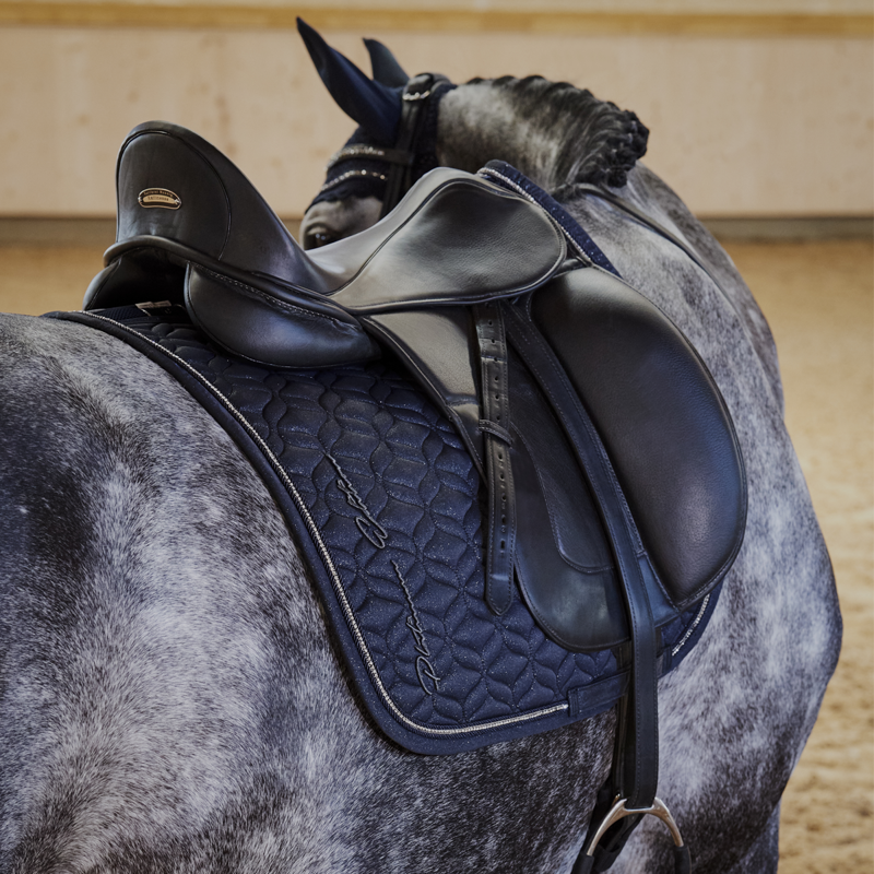 Eskadron Sparkle Dressage Saddle Cloth Platinum AW22 - Navy-1