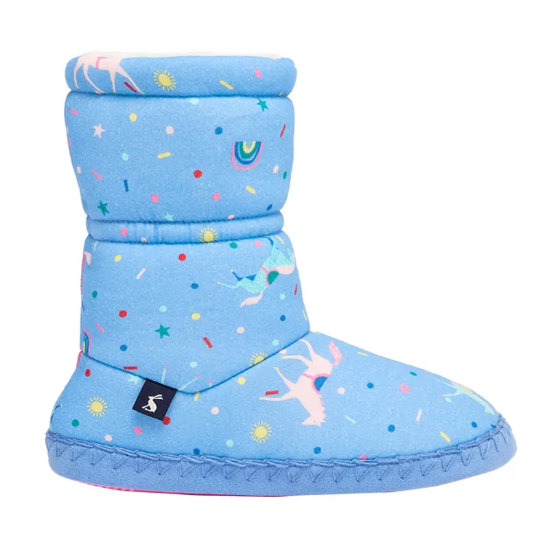 Joules Junior Padabout Slipper Socks - Blue Horse-2