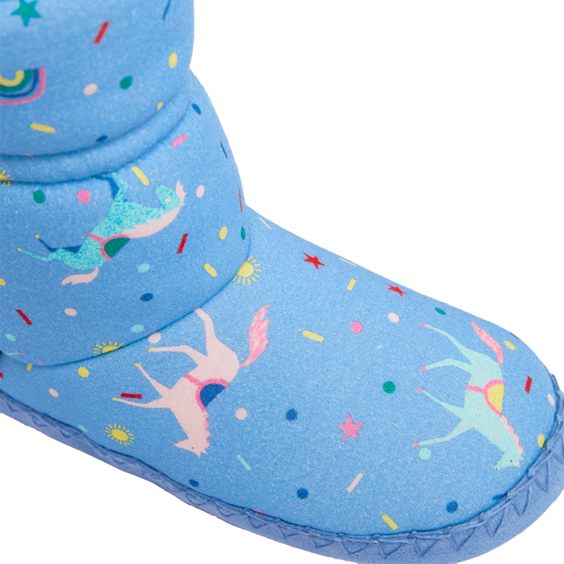 Joules Junior Padabout Slipper Socks - Blue Horse-4