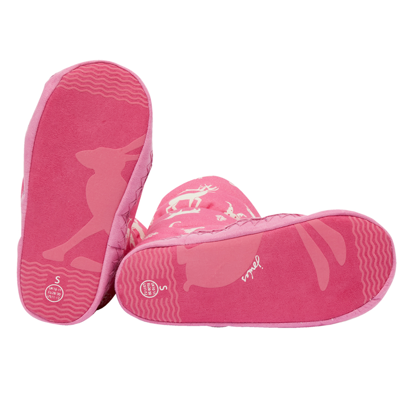 Joules Junior Padabout Slipper Socks - Pink Animals-2