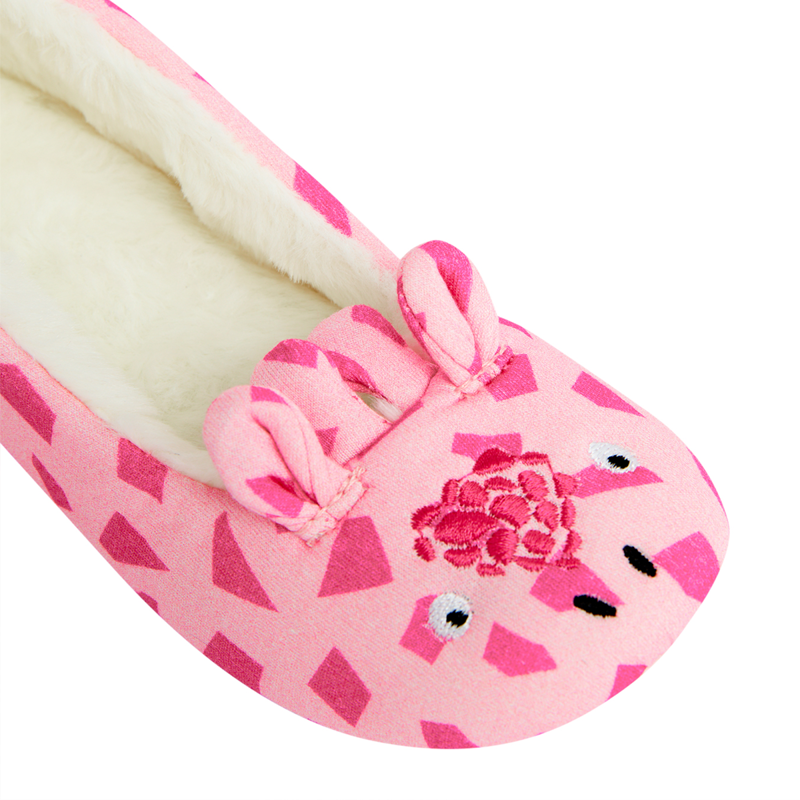 Joules Junior Dreama Character Slippers - Pink Giraffe-3