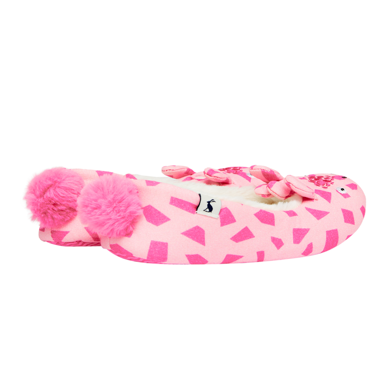 Joules Junior Dreama Character Slippers - Pink Giraffe-2