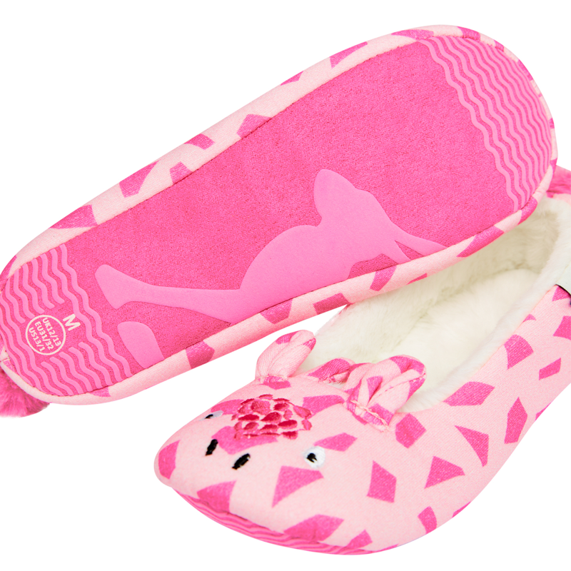 Joules Junior Dreama Character Slippers - Pink Giraffe-1