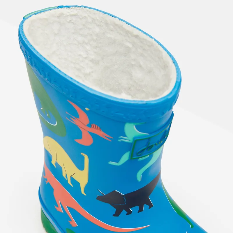 Joules Printed Baby Wellies - Blue Dinos-3