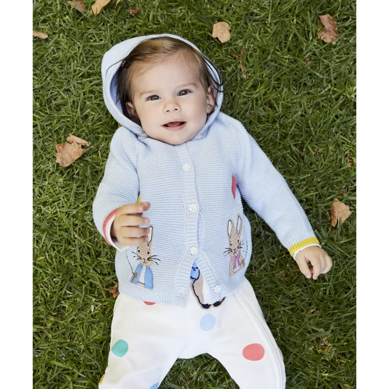 Joules Peter Rabbit Charmford Hooded Cardigan - Blue Peter Rabbit-4
