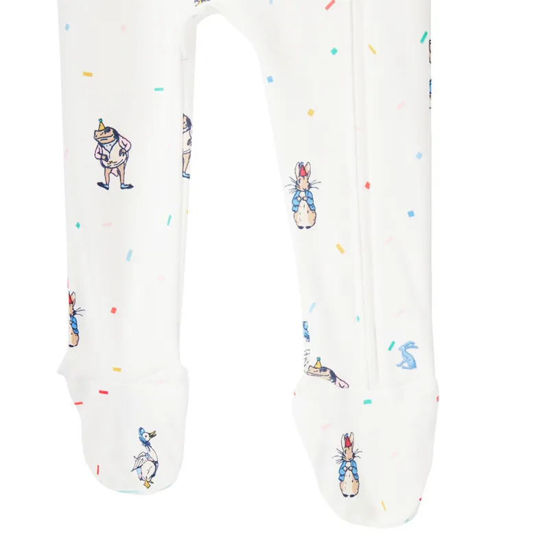 Joules Peter Rabbit Zippy Print Babygrow - Peter Rabbit Confetti-3