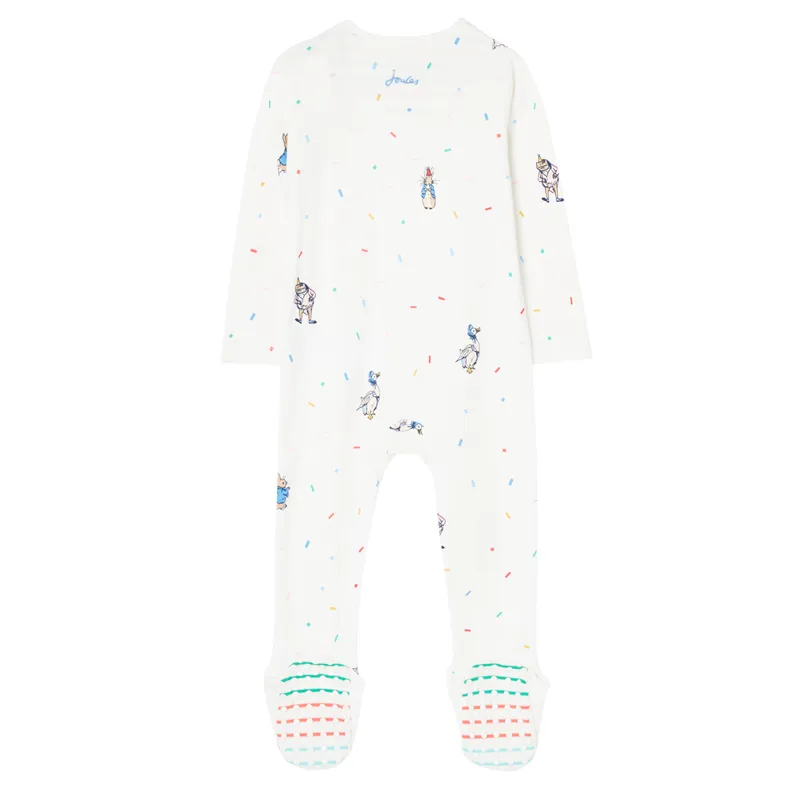 Joules Peter Rabbit Zippy Print Babygrow - Peter Rabbit Confetti-1