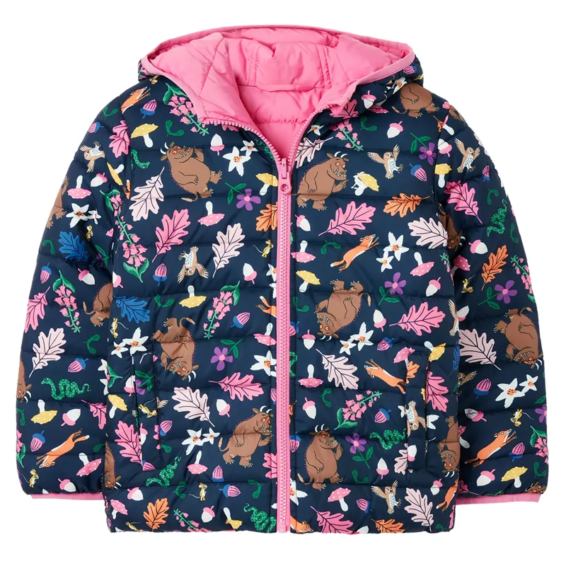 Joules Gruffalo Switch It Reversible Padded Jacket - Gruffalo Blue