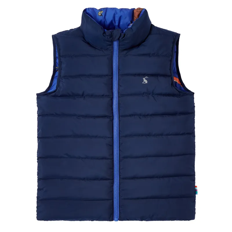 Joules Gruffalo Flip It Reversible Printed Gilet - Gruffalo Blue-1