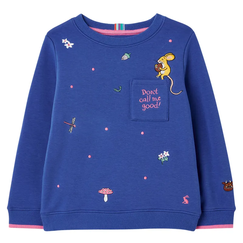 Joules Gruffalo Mackenzie Artwork Sweatshirt - Gruffalo Blue