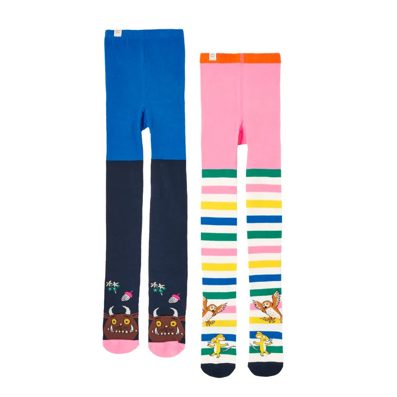 Joules Gruffalo Anikins 2 Pack Tights - Blue Gruffalo
