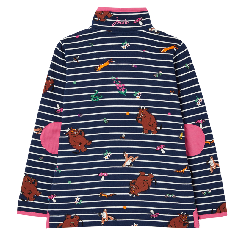 Joules Gruffalo Saunton Overhead Half Zip Sweatshirt - Gruffalo Stripe-1