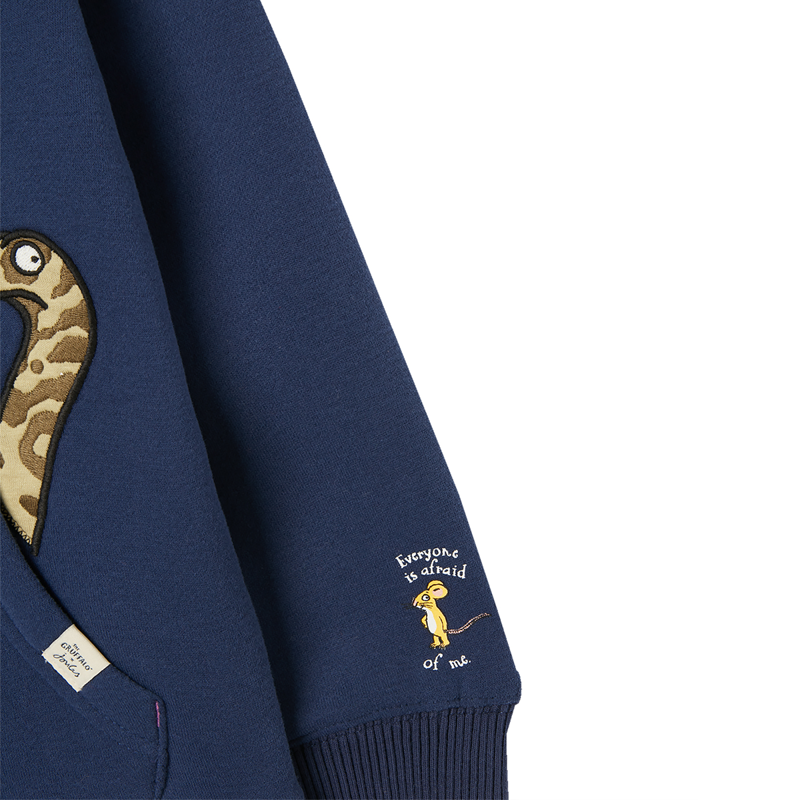 Joules Gruffalo Seth Fleece Lined Zip Through Hooded Sweatshirt - Navy-3
