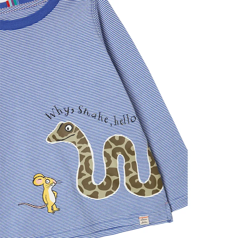 Joules Gruffalo Finlay Screenprint T-Shirt - Blue Stripe-2