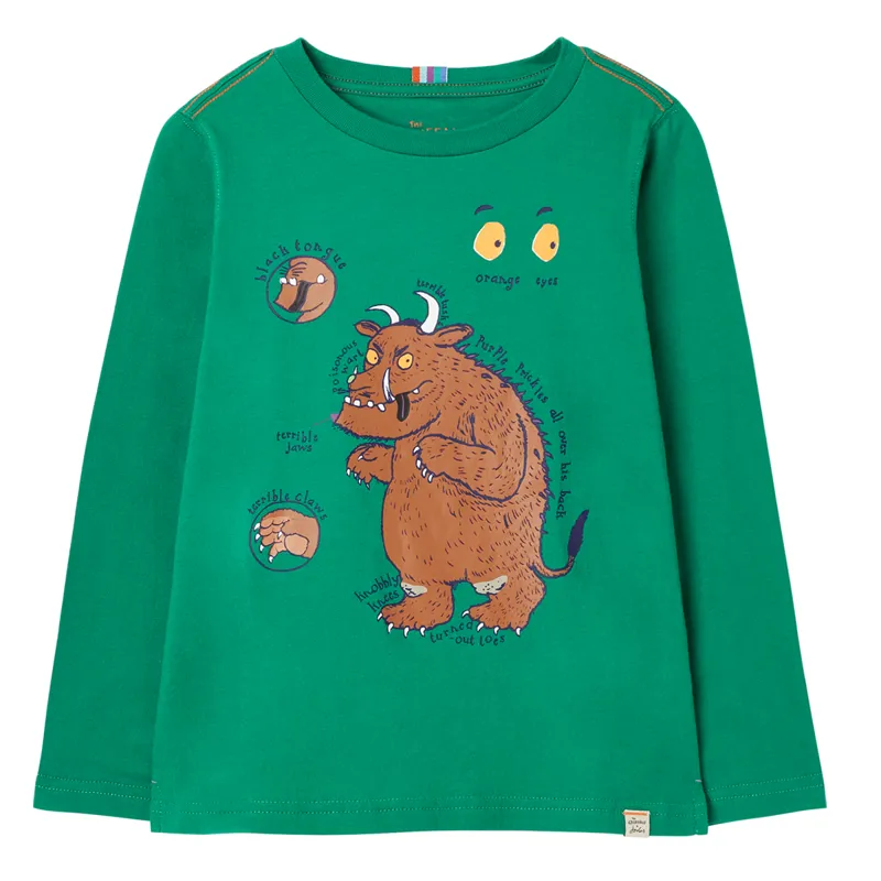 Joules Gruffalo Finlay Screenprint T Shirt - Herb Green