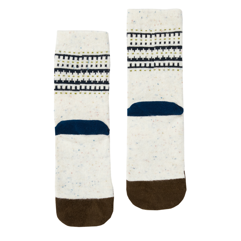 Joules Warmley Fluffy Socks - Owl Creme-1