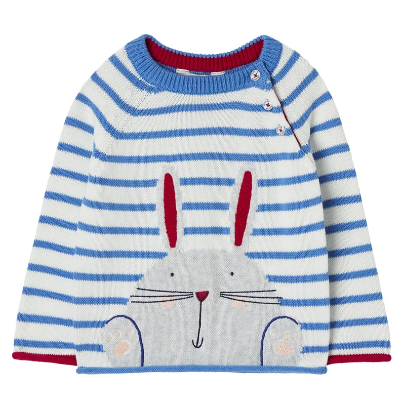 Joules Winnie Intarsia Jumper - Bunny Stripe