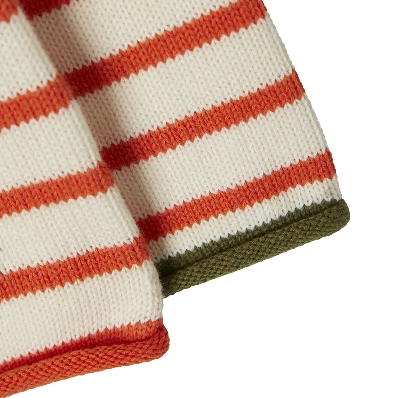 Joules Winnie Intarsia Jumper - Dino Orange Stripe-3